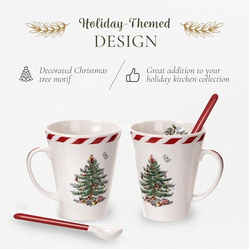 14oz Mug & Spoon Set (4-Piece) Earthenware N559