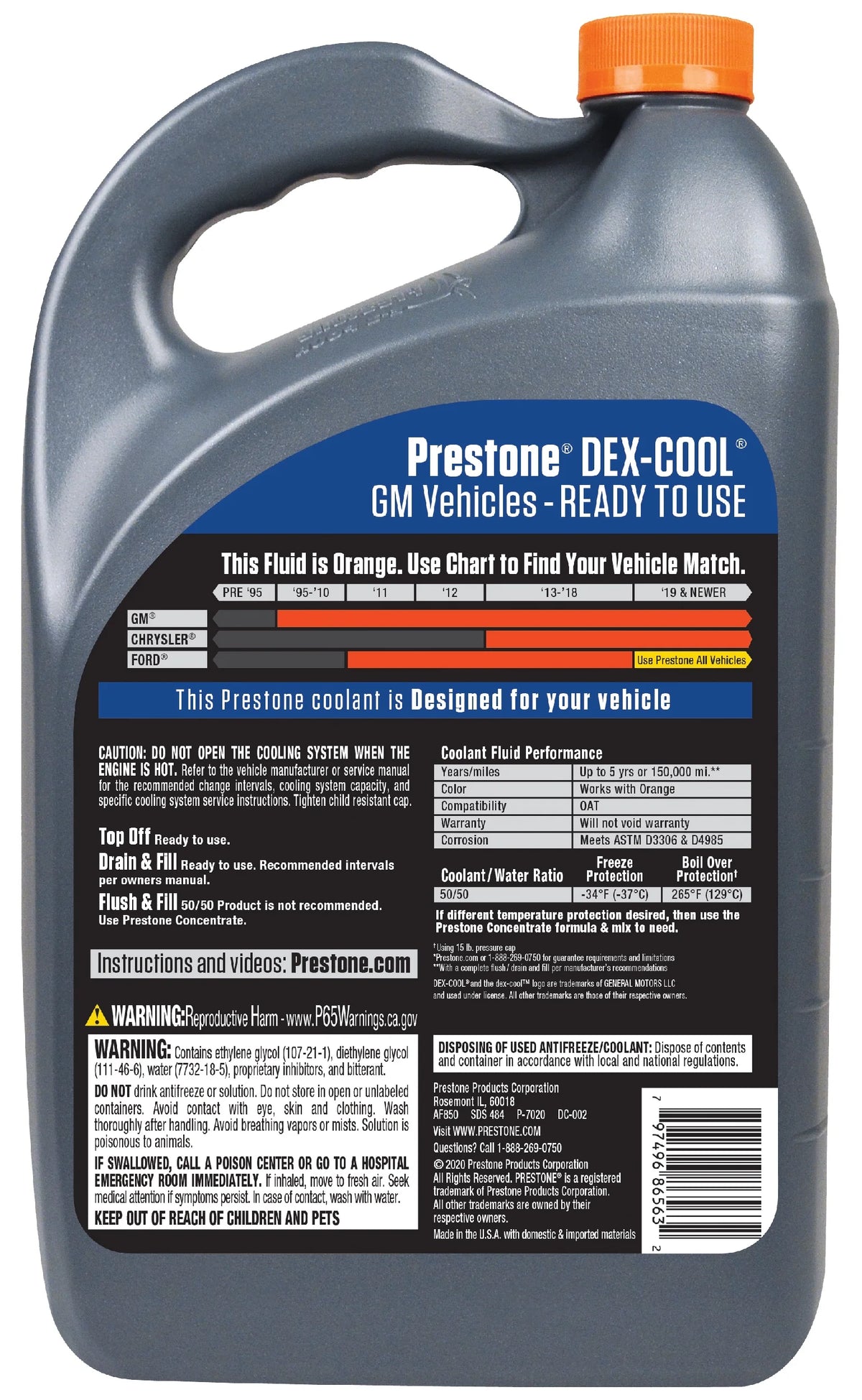 Ready to Use 50/50 Antifreeze Coolant W213302