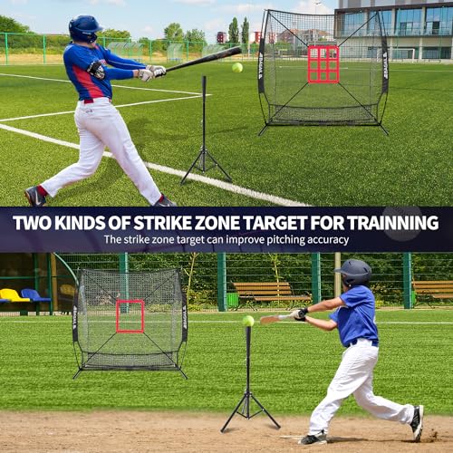 7x7 ft Baseball & Softball Practice Net with Bow Frame, Carry Bag G65167