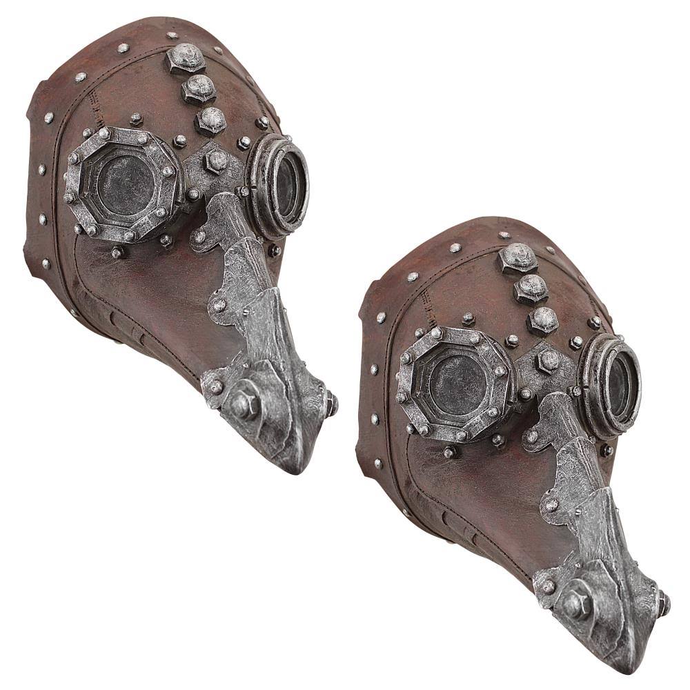 Steampunk Plague Sculptural Mask: Set of Two O71720