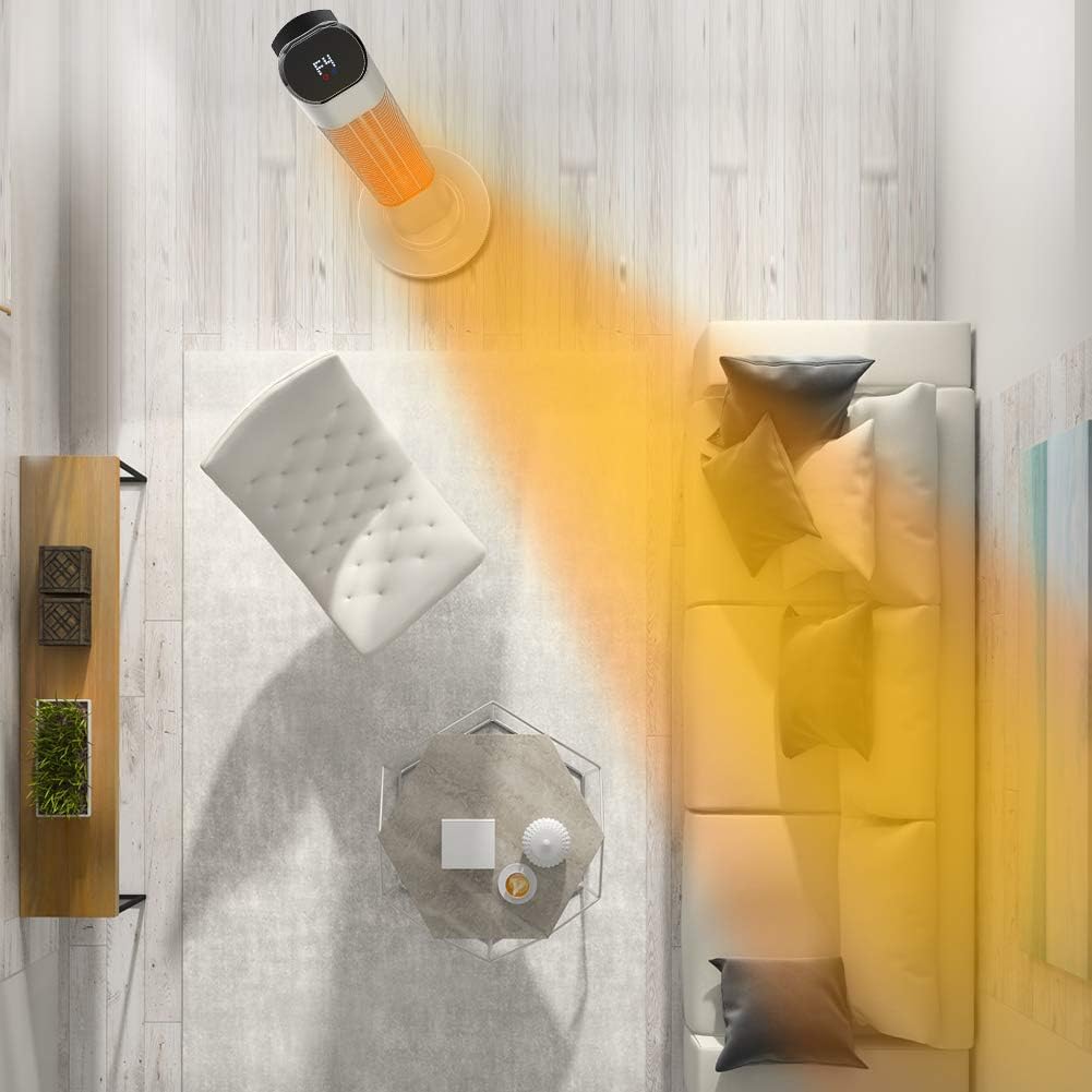 1500W Electric Infrared Standing Heater with Remote Control M6070