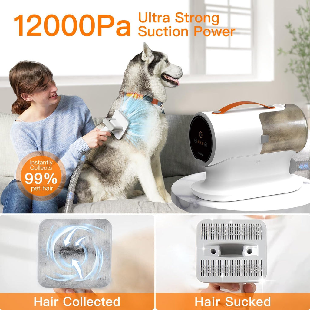 Dog Grooming Vacuum with 5 Pet Grooming Tools O15215