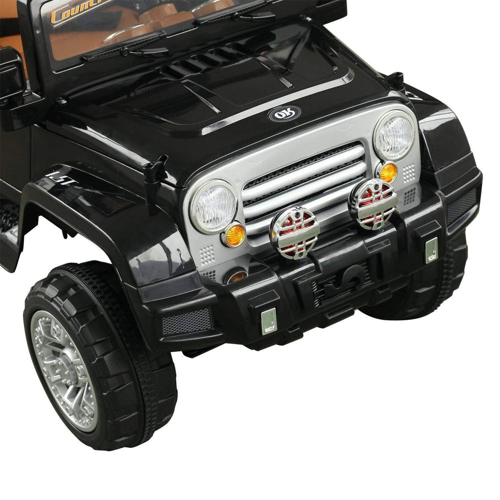 12V Battery Powered Ride on Toy Car Truck with Remote Control - Black F980231