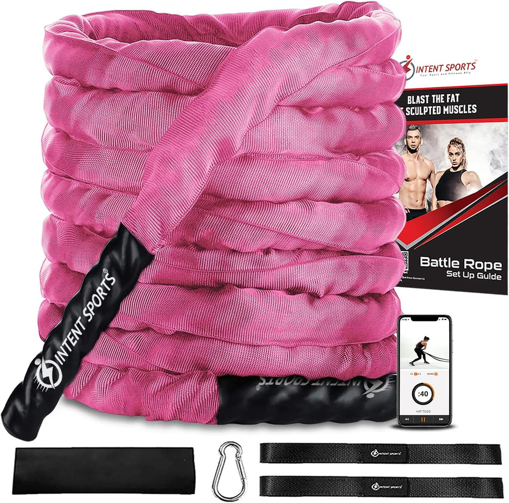 Poly Dacron Workout Battle Ropes with Anchor Strap Kit K9089