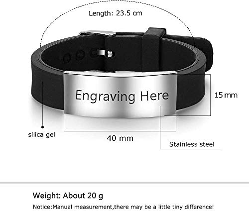 Silicone Adjustable Medical Alert Bracelets B556753