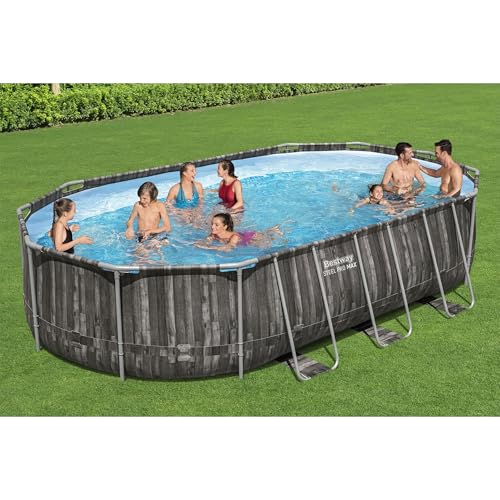 16' x 10' x 42" Rectangular Metal Frame Above Ground Swimming Pool Set with Filter Pump C1850