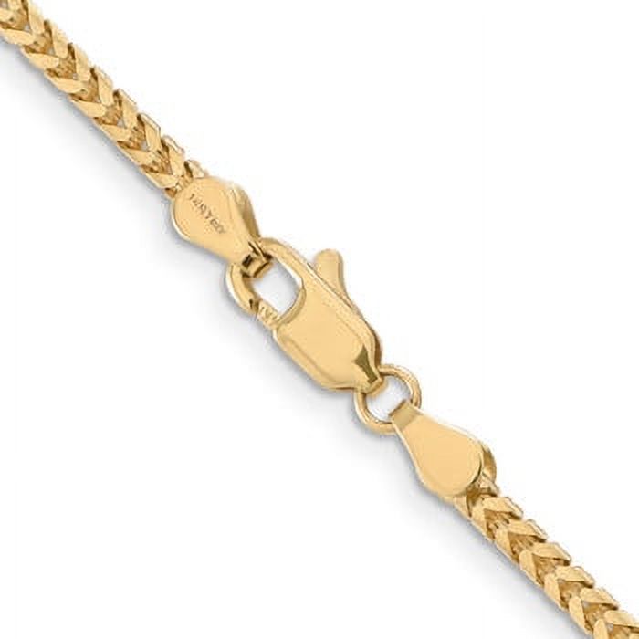 14k Yellow Gold 2.5mm Franco Chain Necklace Z7360