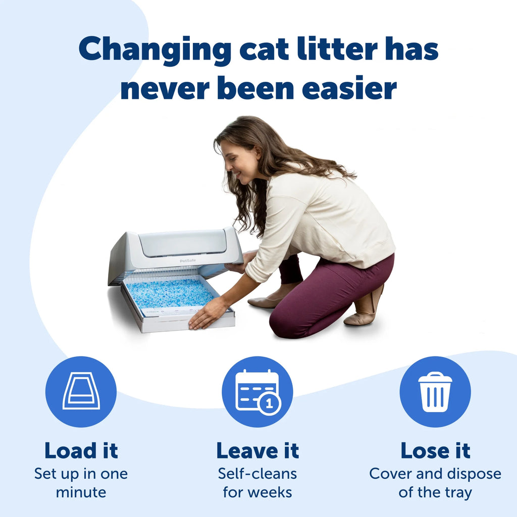 Fragrance-Free Silica Crystals Cat Litter Trays 6-Pack W631179