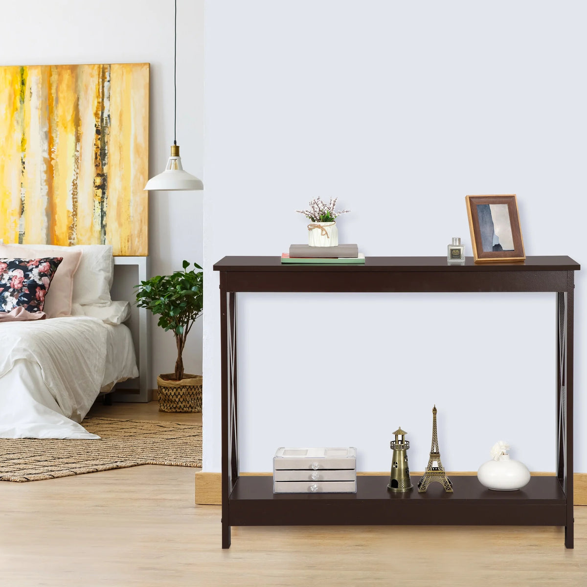 Brown 2 Tier MDF Console Table P2160