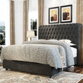 King Size Velvet Upholstered Platform Bed Frame D870