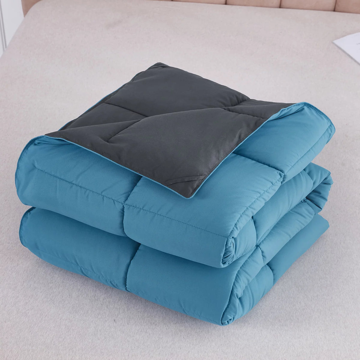 2pc Soft Premium Comforter Set Twin Turquoise V29902