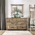 Ash Brown 2-Piece Wood Dresser and Mirror Set J4318