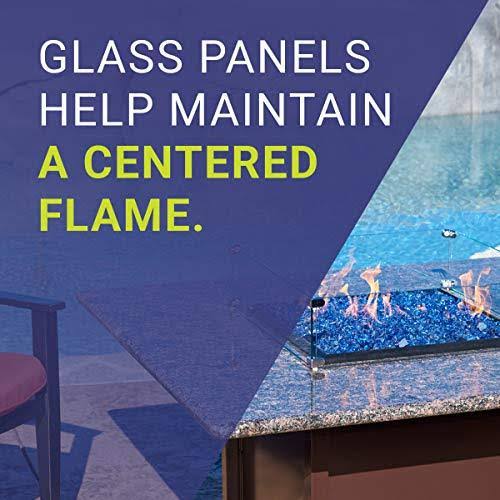 Tempered Glass Flame Guard for Drop-In Fire Pit Pan V19443