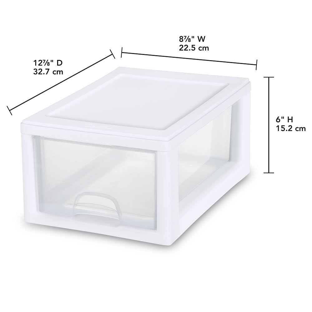 16 Qt. Stacking Drawer White Case of 6 O143