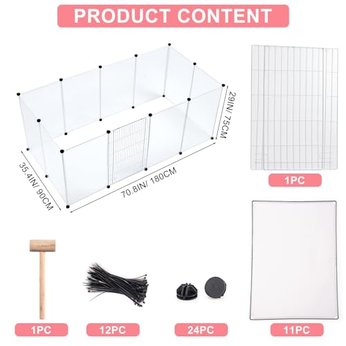 28 Panel Plastic Pet Playpen, Smoke, 13.8 X 13.8 inches F6091