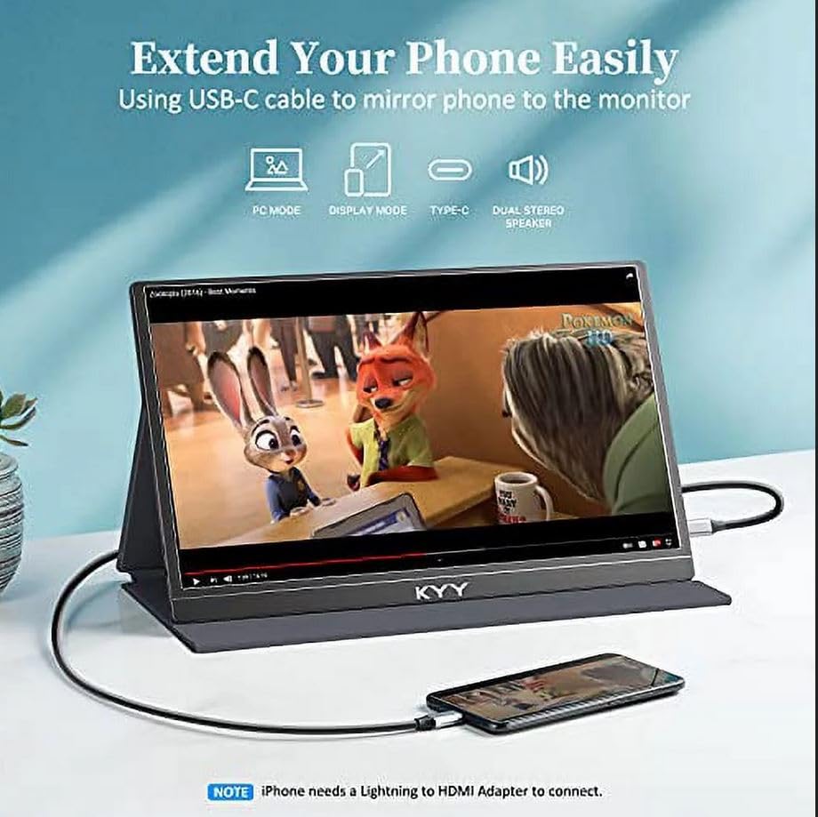 15.6inch 1080P FHD USB-C HDMI IPS Gaming Monitor J729