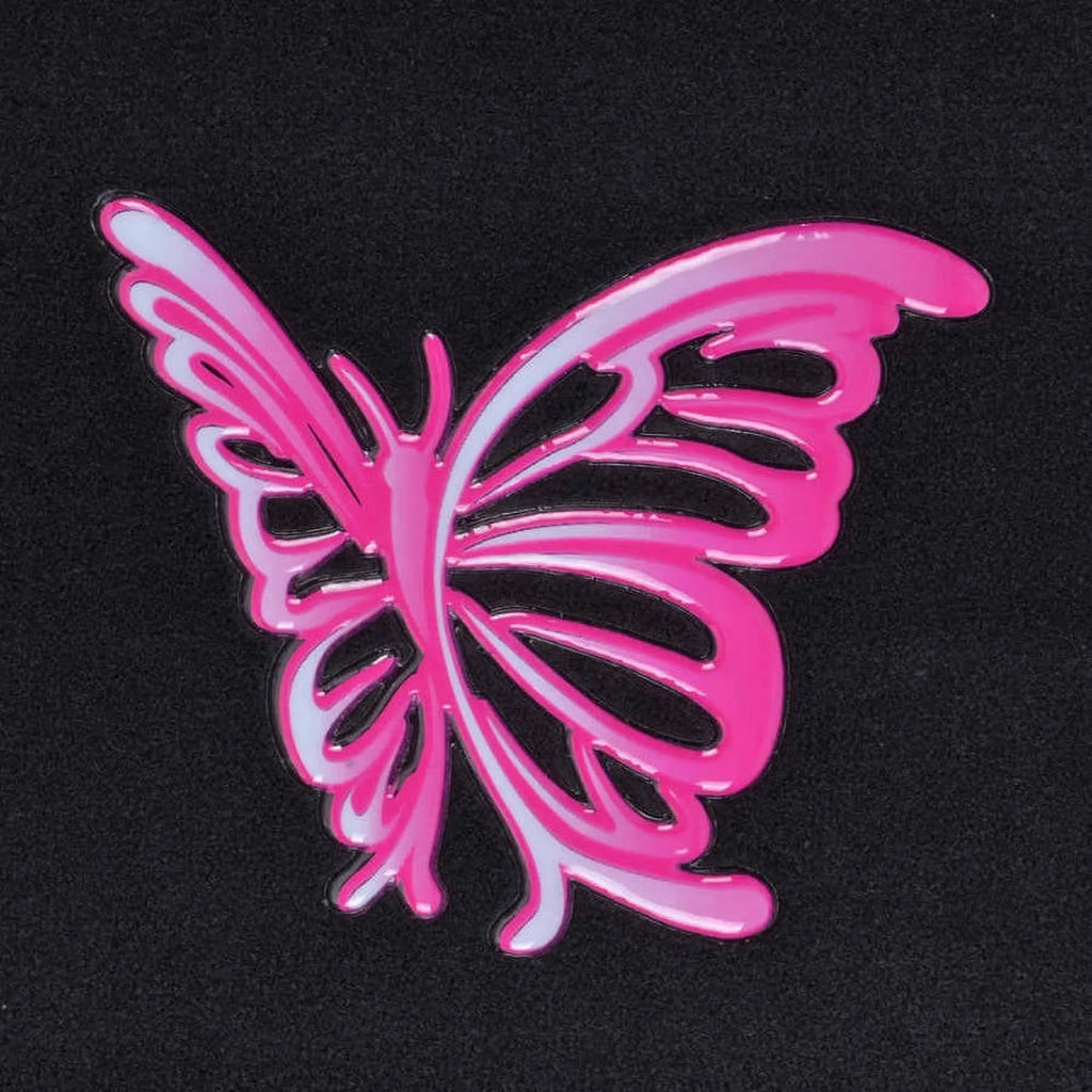 Pink Butterfly Design Carpet Car Floor Mats Full Set with Rubber Backing C1952