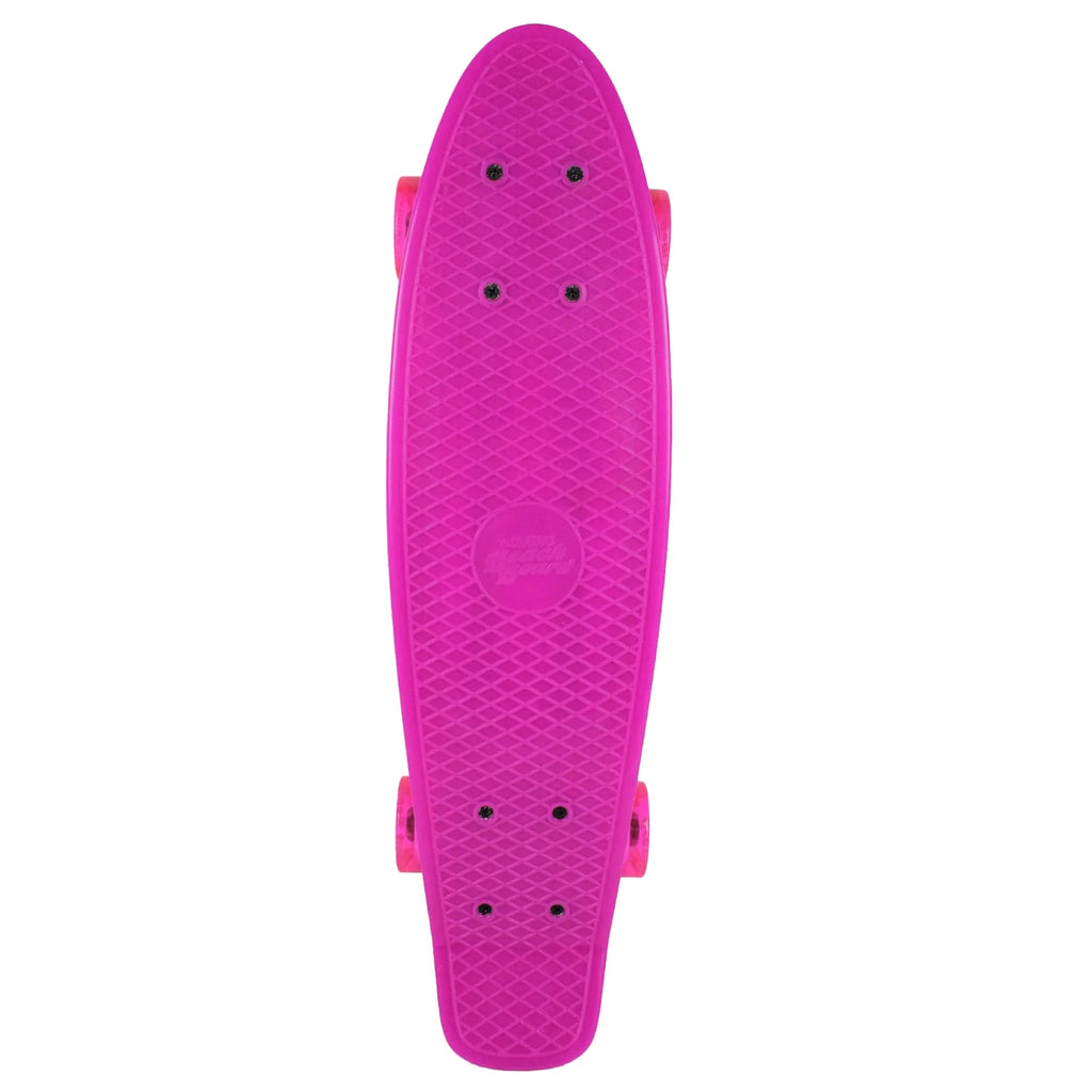 Glow Pink Plastic Cruiser Skateboard V43817