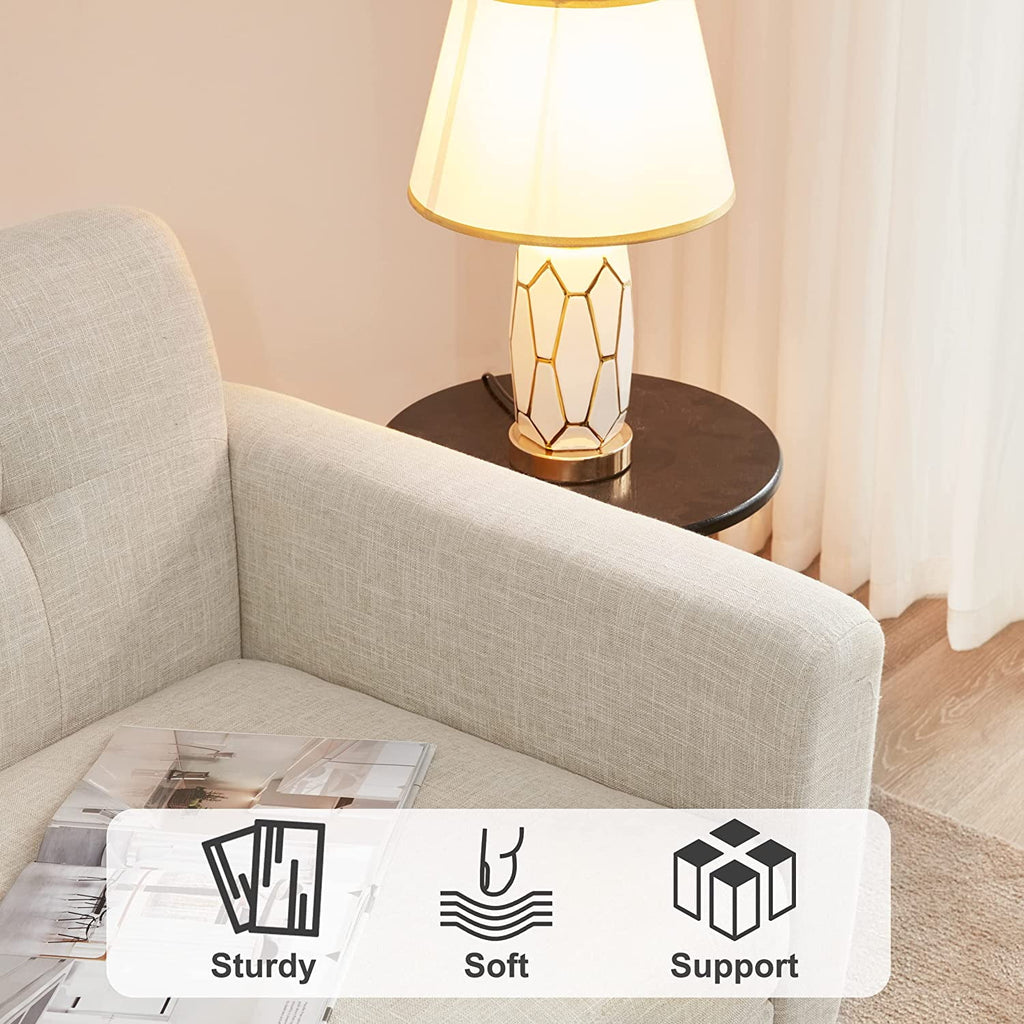 Beige Tufted Loveseat Sofa I72946