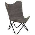 Anthracite Canvas Butterfly Chair U624373