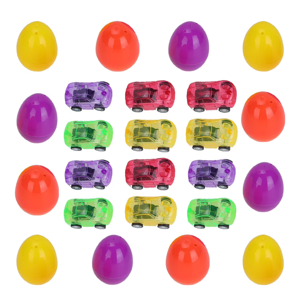12 Set Easter Surprise Egg and Car Toy for Children Toddlers O54948