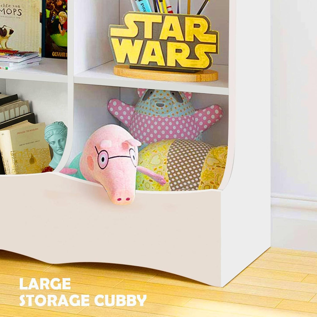 4 Cubby Toy Storage Cabinet with Bookshelf W15293
