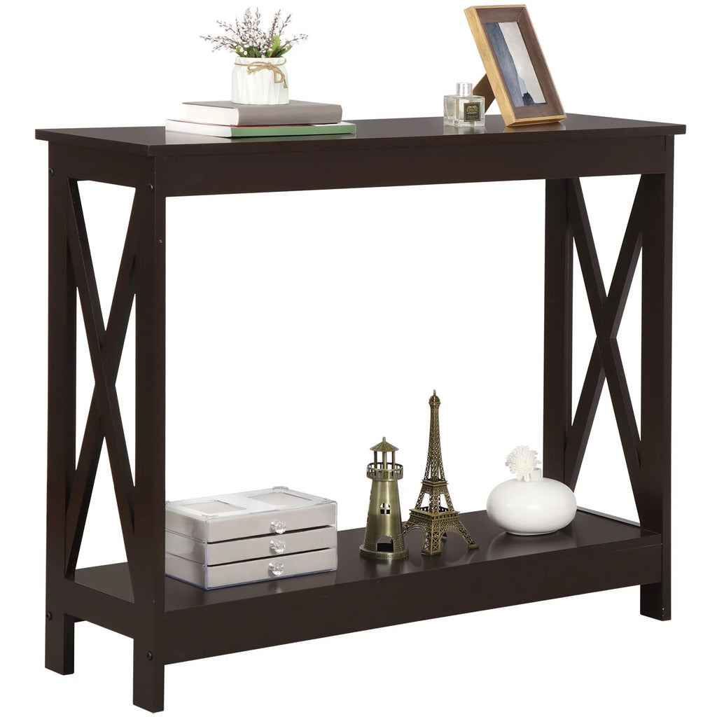 Brown 2 Tier MDF Console Table P2160