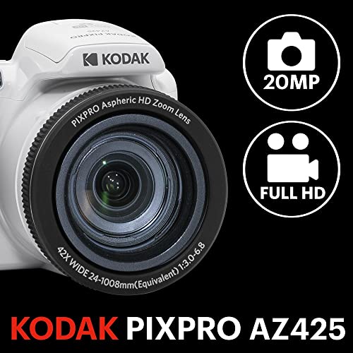 20MP Digital Camera 42X Optical Zoom 24mm Wide Angle 1080P Full HD Video Optical Image Stabilization 3" LCD (Red) C368