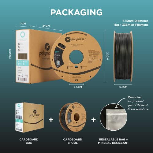 Black 1.75mm 1kg PLA Filament X6931