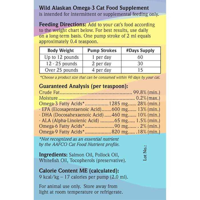 Salmon Oil Omega 3 Cat Food Supplement Y718