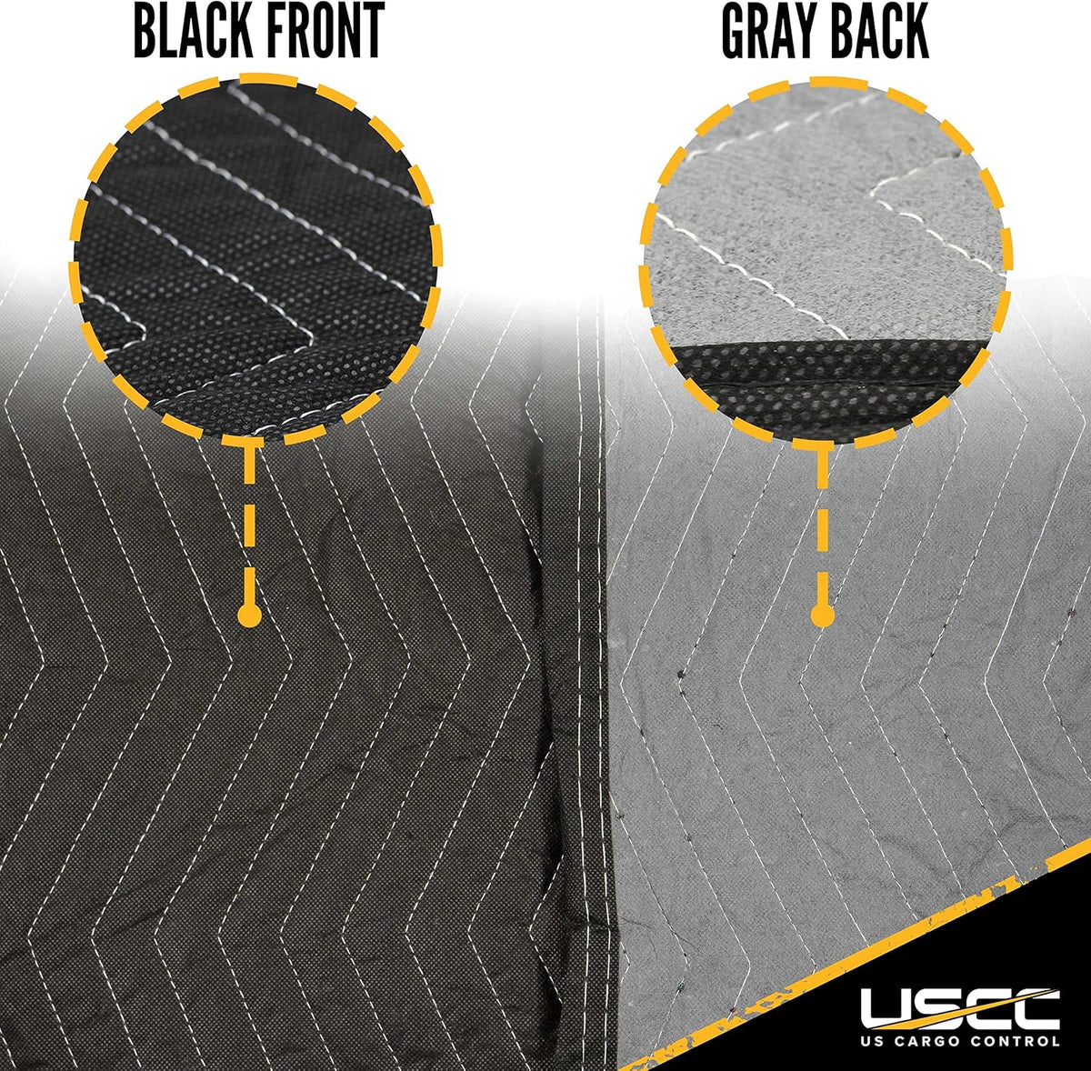 Black Gray Polyester Moving Blankets 24 Pack T945