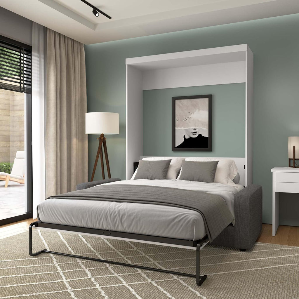 White Queen Murphy Sofa Wall Bed Z57110