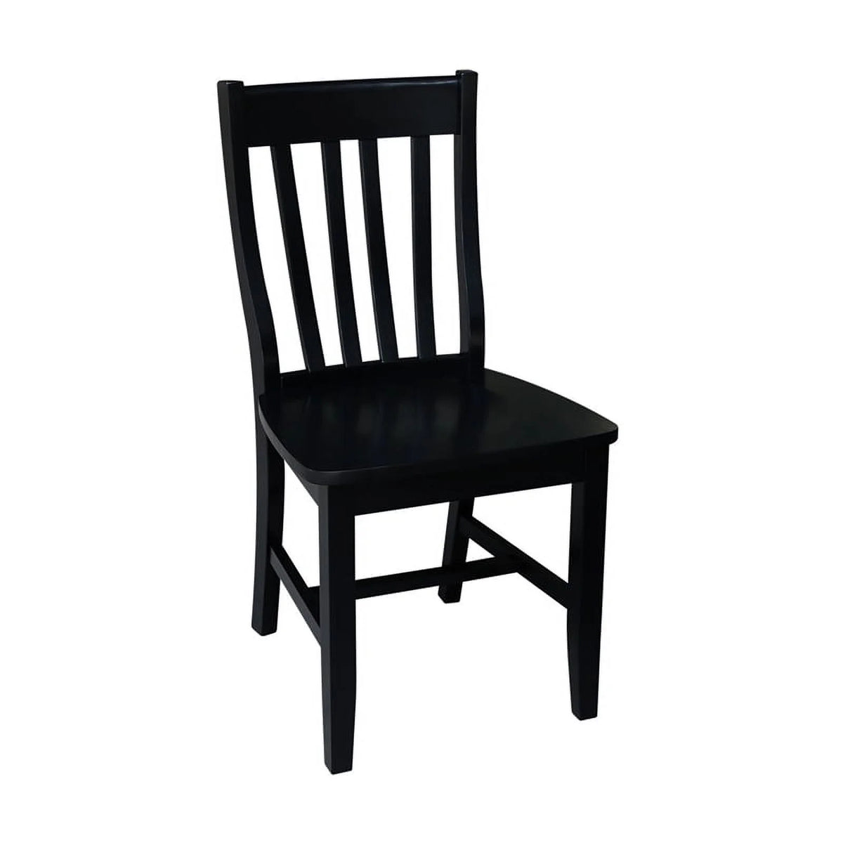 Black Wood Dining Chair Set of Two X345881