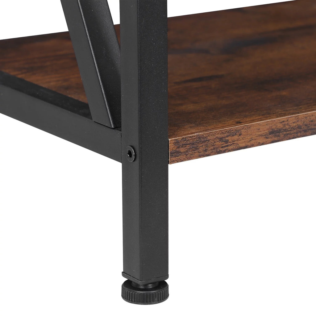 Brown Metal Frame End Table G438353