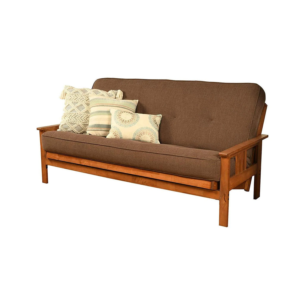 Linen Cocoa Futon Frame with Mattress D8727