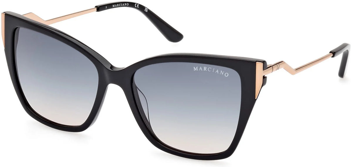 Shiny Black Rose Gold Sunglasses C71842