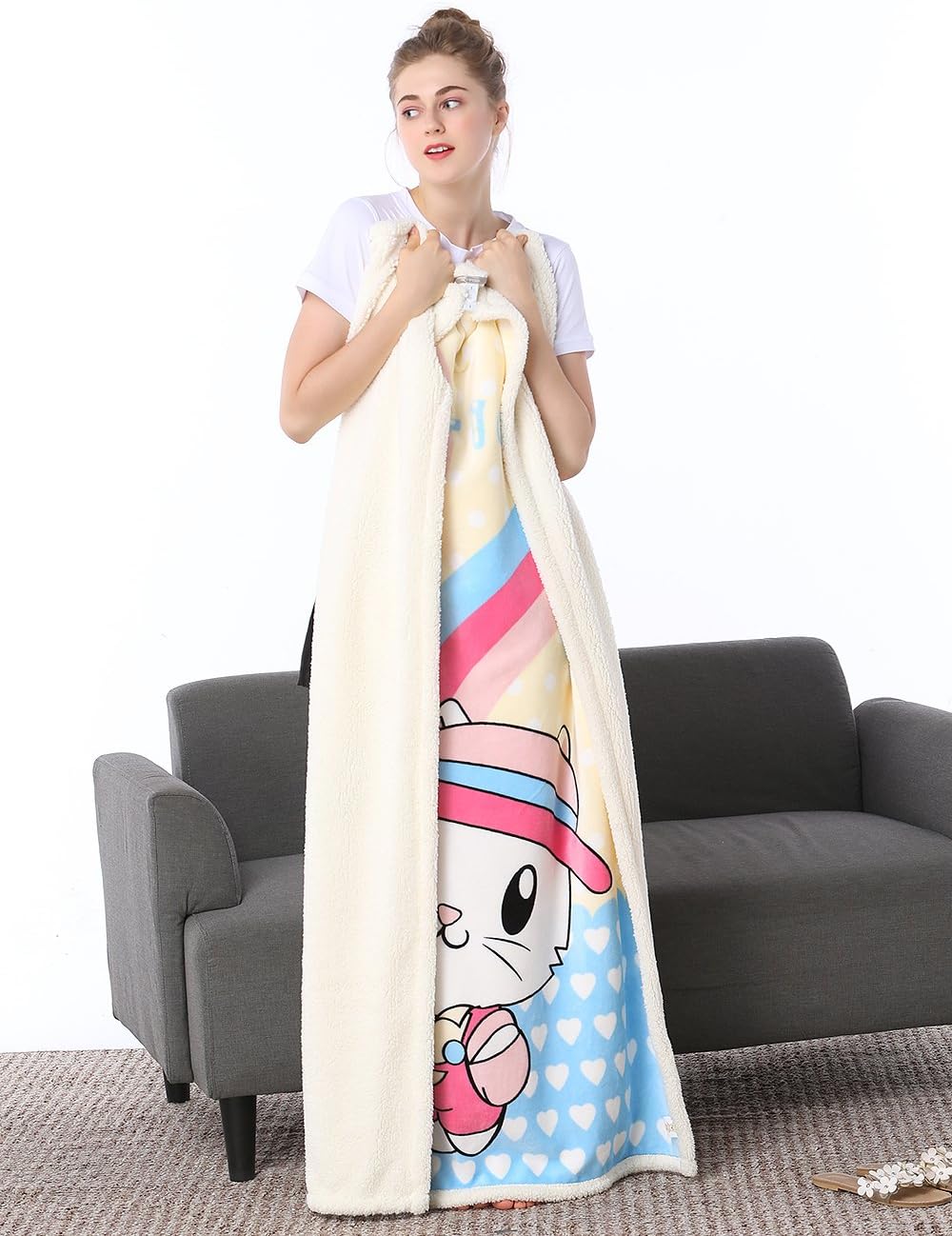 Cartoon Printed Anti Radiation Blanket (140 X 95 cm) L591