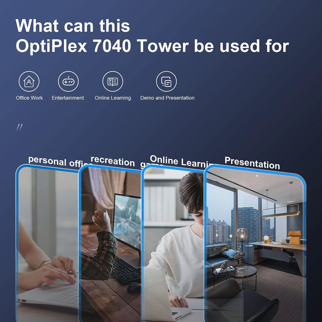 PC Tower Desktop Computer, i5 6500 3.20GHz, 16GB DDR4 Ram, 512GB M.2 NVMe SSD, 1TB HDD, Windows 10 Pro U9578