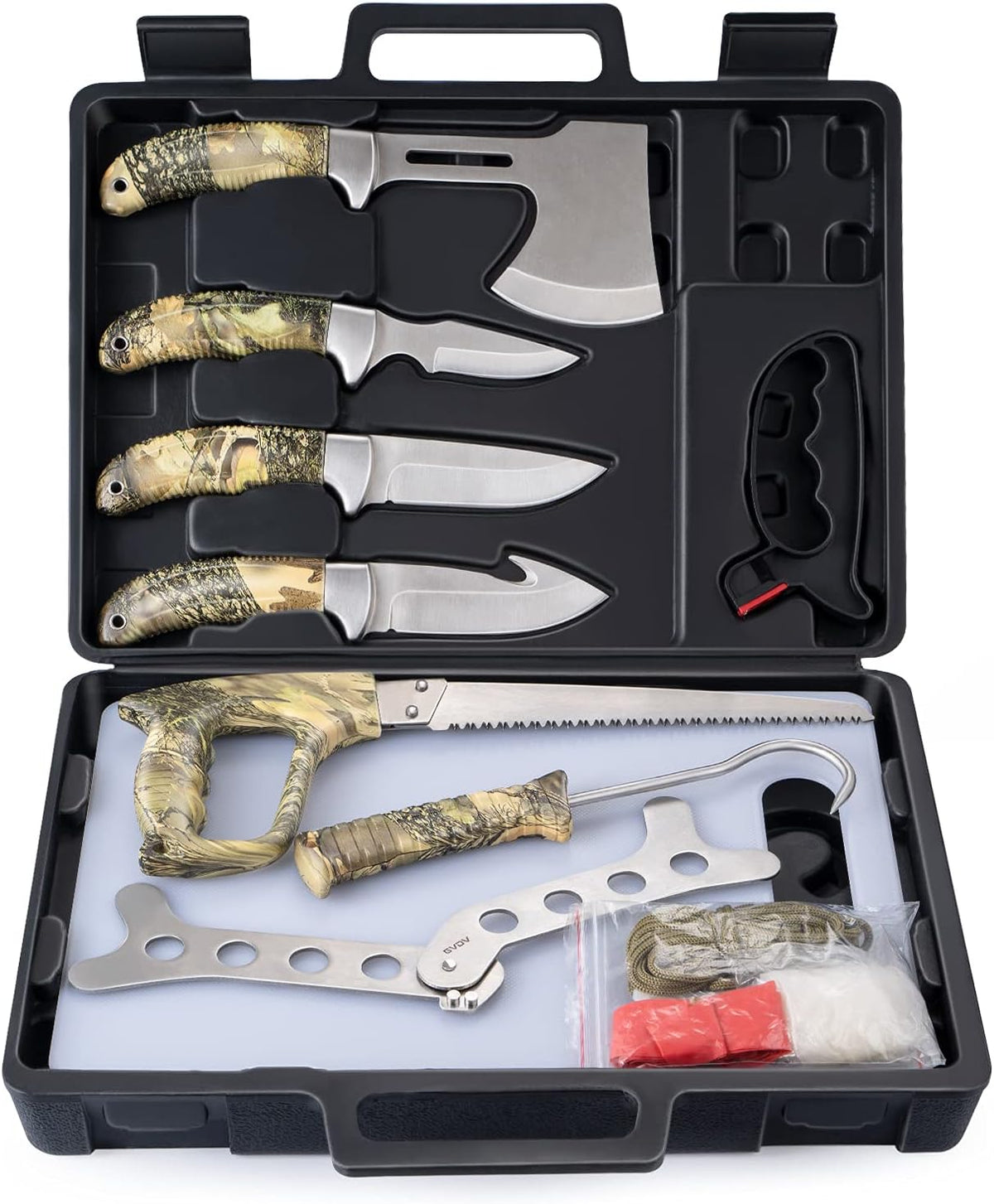 14 Pieces Hunting Knife Set with Gut Hook Skinner Knife L141465
