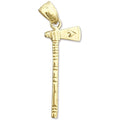 14K Gold Ax Charm K453