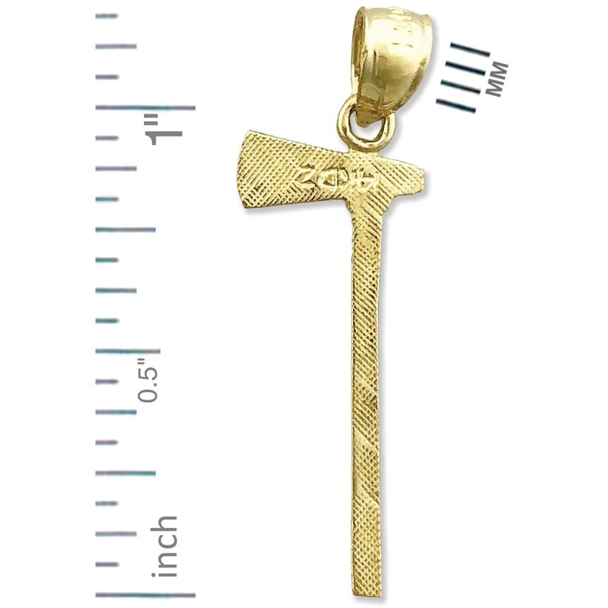 14K Gold Ax Charm K453