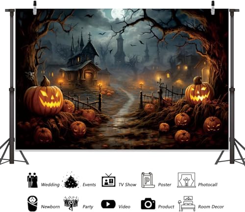 10x8ft Vinyl Halloween Backdrop E732517