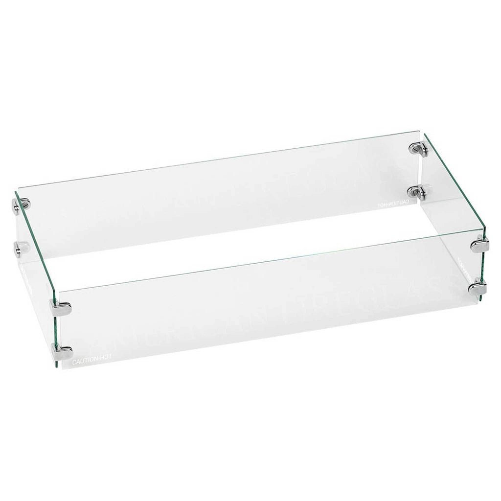 Tempered Glass Flame Guard for Drop-In Fire Pit Pan V19443