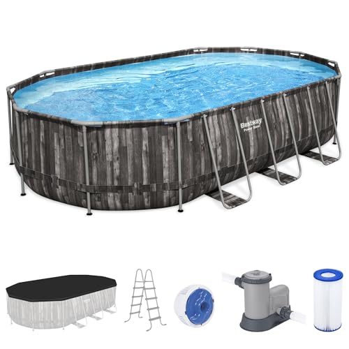 16' x 10' x 42" Rectangular Metal Frame Above Ground Swimming Pool Set with Filter Pump C1850