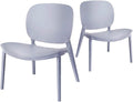 White Armless PP Dining Side Chair Set of 2 Y162596