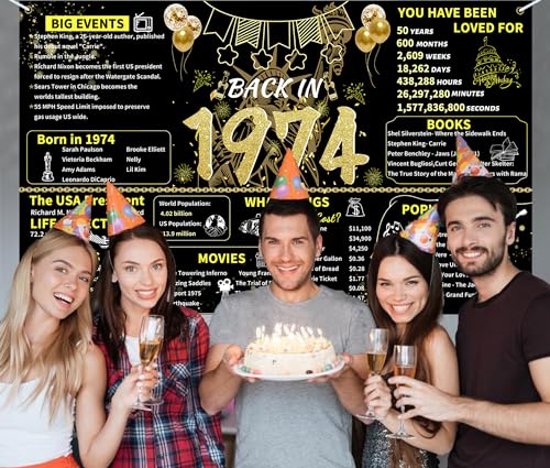 Black Gold 70th Birthday Party Banner B2174