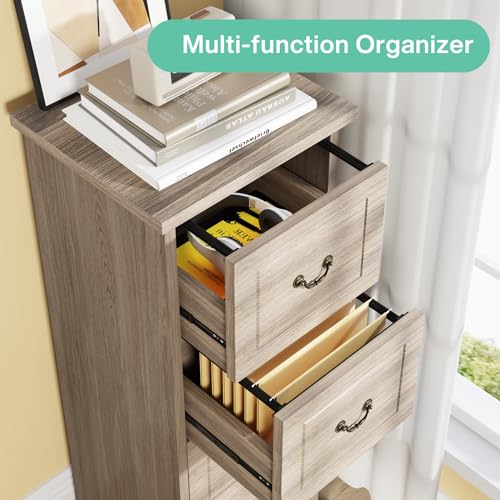 Walnut 4-Drawer Vertical File Cabinet B24514