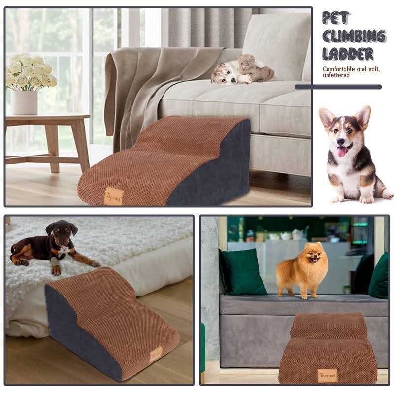 High Density Foam Dog Ramp & Steps 2 Tiers Non-Slip W384