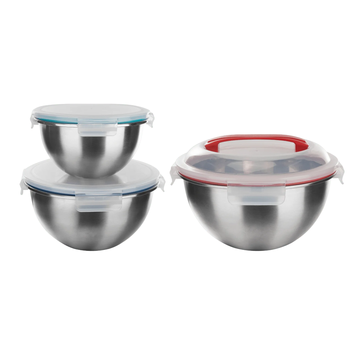 3-Piece Stainless Steel Mixing Bowl Set with Lids W849624