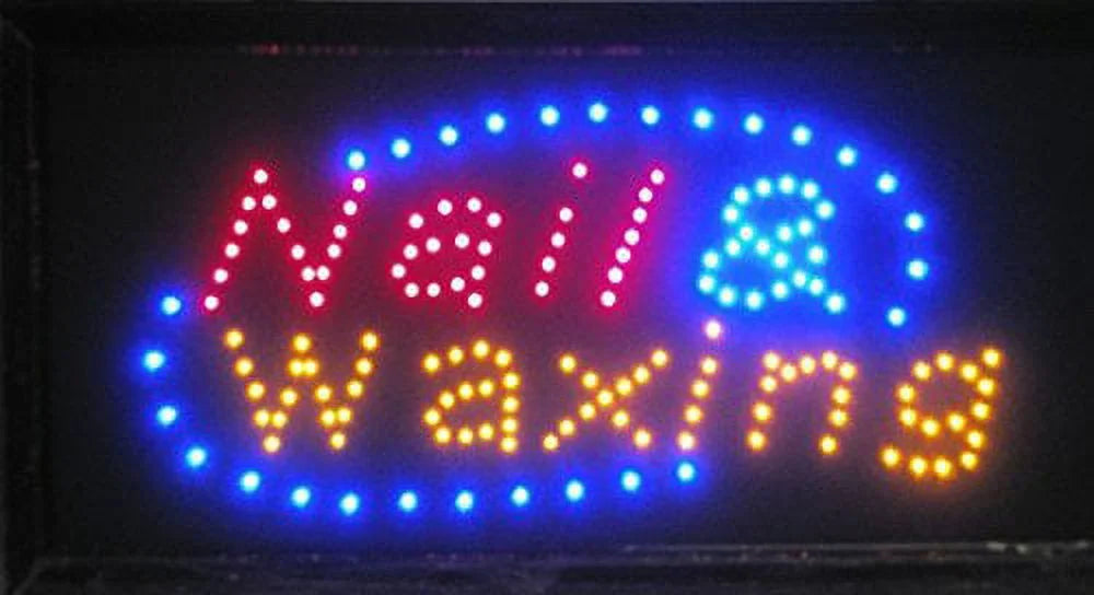 LED Neon Light Hair Cut Salon Beauty Nail & Waxing J6641